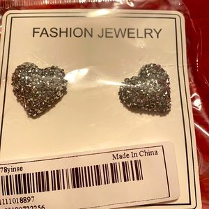 Heart Rhinestone earrings